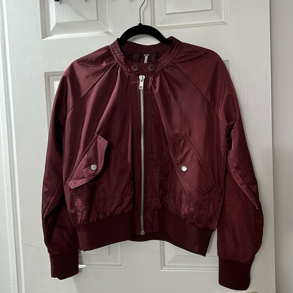 Free People Maroon Jacket size S in like new condition